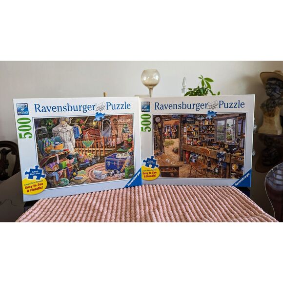 Bundle of 2 Ravensburger jigsaw puzzles (The Attic/Dad's Shed) - Picture 1 of 10
